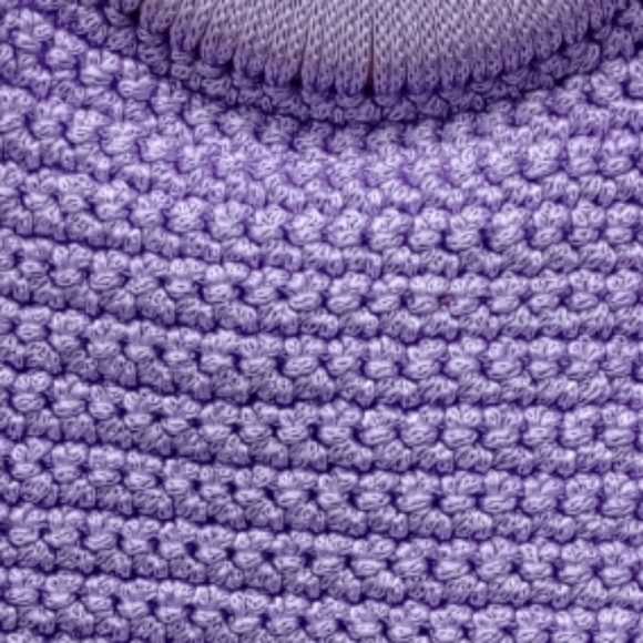 Lavender Knit Handbag with Wooden Handles - Picture 12 of 12